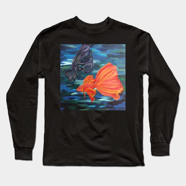 Twin Bettas Long Sleeve T-Shirt by Moopichino